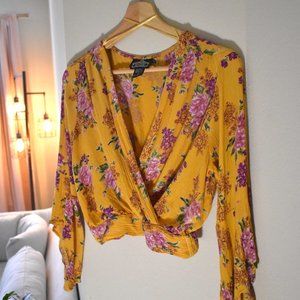 Angie Flowy Sleeve Midi Top, Multi-Colored